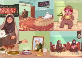 فراخوان تصویرسازی روضه‌های خانگی-مهسا محمدرضایی-تصویرسازی روضه‌های خانگی