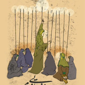 دهمین سوگواره عاشورایی پوستر هیأت-زینب کلیج -بخش جنبی-پوستر شیعی