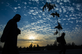 سوگواره چهارم-عکس 13-حسین رضائی فرد-پیاده روی اربعین از نجف تا کربلا
