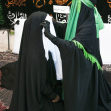 اماده نمودن بازیگران برای مراسم تعزیه درحسینه امام حسن عسگری (ع) درمحله قدیمی اربابی کرمانشاه