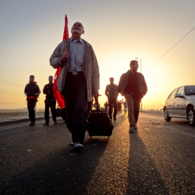 سوگواره سوم-عکس 127-حسین استوار -پیاده روی اربعین از نجف تا کربلا