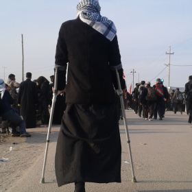سوگواره پنجم-عکس 1-حسین جبه داری-پیاده روی اربعین از نجف تا کربلا