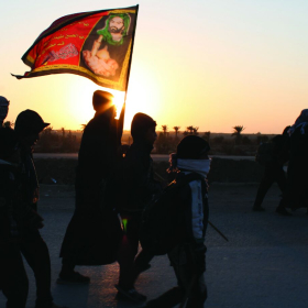 سوگواره پنجم-عکس 1-ساجده حسینی یکتا-پیاده روی اربعین از نجف تا کربلا